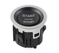 GZYF Botón de arranque y parada del control de encendido Anillo de decoración interior, Botón de interruptor Botón de Cubierta para Jaguar XJ 2010-2013 C2D4509, Plata y negro