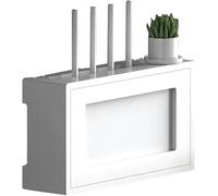 GZYHDC Caja de almacenamiento para enrutador, caja de almacenamiento para enrutador con cubierta transparente acrílica para montaje en pared, vallas de enrutador de energía, estante de almacenamiento