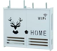 GZYHDC Caja de almacenamiento para enrutador, estante para enrutador, montado en la pared, estante flotante blanco, caja superior para enrutador, caja de almacenamiento inalámbrica, WiFi, caja de