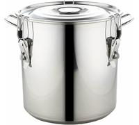 GZYHDC Cubeta para sopa gruesa de acero inoxidable con cierre hermético, cuenco de arroz de cocina con caja para almacenar harina y arroz (40 cm)