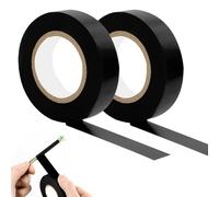 GZYULAN 2 Rollos 20m Cinta Aislante,Cinta Aislante Negra,Cinta Adhesiva Negra Impermeable,Resistente al Calor,Resistente a la Corrosión,para Aislamiento,Reparaciones y Agrupación,18mm*20m