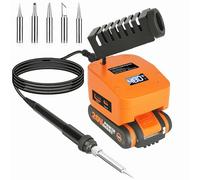 GZYZ Juego de soldador inalámbrico compatible con batería Worx 20 V, soldador portátil con USB y tipo C, rango de temperatura ajustable 180 - 480 °C para bricolaje, trabajos eléctricos (sin batería)