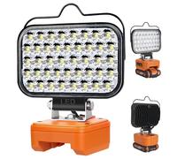 GZYZ Lámpara con batería para Worx de 20 V, 5800 lm, con batería, inalámbrico, con USB y tipo C y protección de bajo voltaje, para jardines, patios traseros, garajes (sin batería)