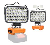 GZYZ Lámpara LED con batería para PXC 18 V, 126 W, 5800 lm, inalámbrico, lámpara LED de camping con USB y tipo C para jardines, garajes (no batería)