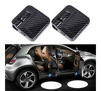 GZYZXP 2 Piezas Personalizar Tu Logo Proyector para Coche LED Luz de Puerta, Fibra de Carbón Lámpara de Bienvenida de Coche Luz, No Necesita imán, No Necesita Taladro, Logotipo Personalizado