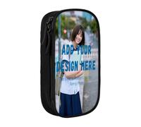 GZYZXP Estuche Personalizado con Foto y Texto, Estuche para Lápices de Doble Compartimento y Gran Capacidad, Dise o Personalizable, para Colegio, Viaje y Maquillaje, Idea de Regalo Original