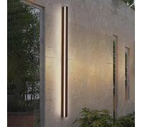 GZZBMY Exterior Largo Apliques de Pared IP65 Iluminación Regulable LED Lámparas de Pared con Mando a Distancia 3000K-6500K Interior/Exterior Impermeables Balcón Jardín Villa (Plateado,150cm)
