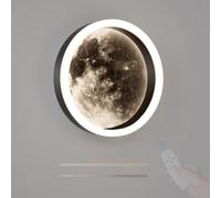 GZZBMY LED Apliques de Pared con Mando a Distancia Regulable Lámparas de Pared Moderno Luna Astronauta Interior Iluminación para Habitación Infantil Dormitorio Sala de Estar Pasillo (C)
