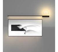 GZZBMY LED Apliques de Pared Moderno Minimalista Larga Negro Lámparas de Pared Pantalla Esférica Interior Iluminación Sala de Estar Dormitorio Cabecera Pasillo Escritorio (Derecha: Luz Cálida,120cm)