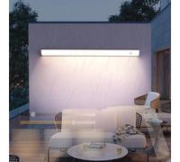 GZZBMY LED Lampara de Pared Exteriores con Mando Distancia IP65 Impermeable Largo Aplique de pared Regulable Moderno Rectangular Iluminación de Pared Garden Stair Fences Patio (80cm)