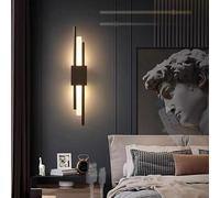 GZZBMY LED Recargable Apliques de Pared con Mando a Distancia Regulable Lámparas de Pared con Control Táctil Interior Iluminación Magnética para Dormitorio Sala de Estar Cabecera (Negro Izquierda)