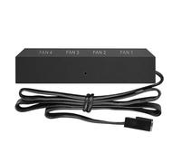 H-04 - Divisor de buje de ventilador de refrigeración de 1 a 4 para cable para PWM de 12 V, 3 pines/4 pines para ventilador de caja, 4 puertos, soporte de cable, controlador de ventilador Pwm, 12 V, 4