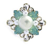H and made Shape Brooches for Women Party Office Brooch Pins Clip for Hair Fashion Jewelry (Color : A, Size