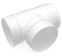 H&C VENT 150mm Conector Pieza en T para Ventilación │ Tubo Aire Acondicionado PVC │ Para Tubería Flexible o Sólido │ Conector de Manguera │ Extractor de Baño Cocina Tubo Rejilla Secadora Ventilador