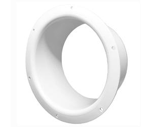 H&C VENT Conector de Brida para Ventilación 125mm │ Conectores de Tubería PVC Flexible o Aluminio │ Placa de Pared │ Extractor Cocina Tubo Aire Acondicionado Secadora Rejilla Ventilador │Fin o Inicio