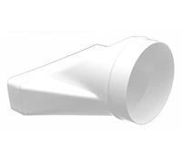 H&C VENT Conector Recto de Conducto para Sistema Ventilación │Adaptador de Conducto - Redondo a Rectangular │Tubo PVC Flexible Rejilla Ventilador │ Extractor de Aire Acondicionado Cocina Baño Secadora