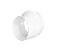 H&C VENT Reductor de 125 mm de diámetro a 100 mm de conector de tubería para tubo de ventilación de PVC redondo sistema de aire elemento