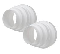 H&C VENT Reductor de Conducto │ Conector de Tubo PVC Ventilación AC │ Adaptador Extractor Baño Cocina Rejilla Tubo Flexible │ Extractor de Aire (2 Piezas, Ø 80-150 mm)