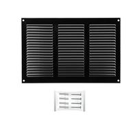 H&C VENT Rejilla Ventilación 300 x 200mm Metálica │Para Extractor de Baño Cocina Exterior HVAC │ Rejilla Aire Acondicionado AC Conductos Pared Techo Tubo │ Cubierta de Acero Rectangular con Mosquitera