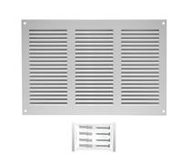 H&C VENT Rejilla Ventilación 300 x 200mm Metálica │Para Extractor de Baño Cocina Exterior HVAC │ Rejilla Aire Acondicionado AC Conductos Pared Techo Tubo │ Cubierta de Acero Rectangular con Mosquitera
