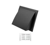 H&C VENT Rejilla Ventilación de 100 mm con Conector y Válvula │ Extractor de Baño Cocina │ Rejilla Aire Acondicionado Conductos Pared Tubo PVC │ Cubiertas de Ventilacion Cuadrada con Tapa Protectora