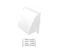 H&C VENT Rejilla Ventilación de 150 mm con Conector y Válvula │ Extractor de Baño Cocina │ Rejilla Aire Acondicionado Conductos Pared Tubo PVC │ Cubiertas de Ventilacion Cuadrada con Tapa Protectora