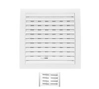 H&C VENT Rejilla Ventilación de 150 x 150mm con Conector │ Extractor de Baño Cocina │ Rejilla Aire Acondicionado Conductos Ventilador Tubo │ Cubiertas de Ventilacion con cierre regulable y Mosquitera