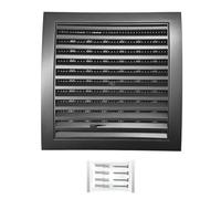 H&C VENT Rejilla Ventilación de 190 x 190mm con Conector │ Extractor de Baño Cocina │ Rejilla Aire Acondicionado Conductos Ventilador Tubo │ Cubiertas de Ventilacion con cierre regulable y Mosquitera