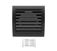 H&C VENT Rejilla Ventilación de 190 x 190mm con Conector │ Extractor de Baño Cocina │ Rejilla Aire Acondicionado Conductos Pared Techo AC Tubo PVC │ Cubiertas de Ventilacion Cuadrada con Mosquitera