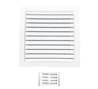 H&C VENT Rejilla Ventilación de 190 x 190mm │ Extractor de Baño Cocina │ Rejilla Aire Acondicionado Conductos Pared Techo AC Ventilador HVAC Tubo PVC │ Cubiertas de Ventilacion Cuadrada con Mosquitera