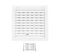 H&C VENT Rejilla Ventilación de 190 x 190mm │ Extractor de Baño Cocina │ Rejilla Aire Acondicionado Conductos Pared AC Ventilador Tubo PVC │ Cubiertas de Ventilacion con cierre regulable y Mosquitera