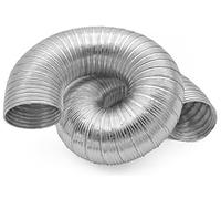 H&C VENT Tubo flexible de 150 mm | Tubo de Aluminio │Manguera Aire Acondicionado AC │Tuberia Corrugado de Aire | Extractor Cocina Baño y Secadora Rejilla Ventilacion | Conducto para Campana Extractora