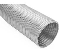 H&C VENT Tubo flexible de 160 mm | Tubo de Aluminio │Manguera Aire Acondicionado AC │Tuberia Corrugado de Aire | Extractor Cocina Baño y Secadora Rejilla Ventilacion | Conducto para Campana Extractora