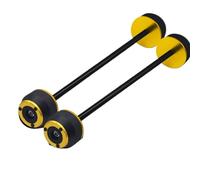 H Compatible con Yamaha para YZF para R6 2017 2018 2019 2020 2021 Tapa Deslizante Eje Horquilla Rueda Delantera Trasera Motocicleta Protector contra Choques Motocicleta(Yellow,1 Pair)
