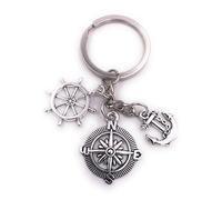 H-Customs Ancla Volante Cardenal Llavero Colgante Plata metal