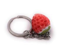 H-Customs Colgante llavero fresa fruta verano plata