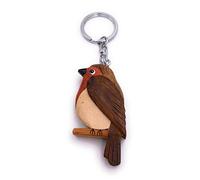 H-Customs Robin Bird Dulce Madera Noble Hecho a Mano Llavero Colgante