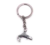 H-Customs Trucha Pescado Pesca Llavero Colgante Plata Metal