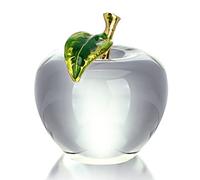 H&D Hyaline&Dora Adorno de pisapapeles de manzana de cristal, figura coleccionable de frutas de cristal con caja de regalo