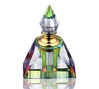 H&D HYALINE & DORA Botella de perfume egipcia vintage, recargable, mini pociones vacías, cristal, 3 ml (pirámide rectangular)