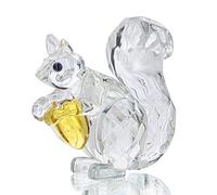 H&D HYALINE & DORA Figura coleccionable de ardilla de animales de cristal, pisapapeles de cristal, centro de mesa