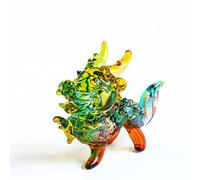 H&D HYALINE & DORA Figura coleccionable de dragón de cristal, pequeño animal mítico Fengshui, regalo para el hogar