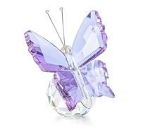 H&D HYALINE & DORA Figura de mariposa de cristal púrpura con base de bola de cristal para regalos coleccionables para mujeres