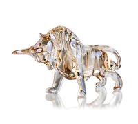 H&D HYALINE & DORA - Figura de toro de cristal de pared de calle de cristal FengShui escultura para el hogar y la oficina, decoración decorativa