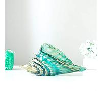 H&D Hyaline&Dora Figuras artísticas de conchas marinas de cristal, escultura de animales de vidrio soplado a mano para el hogar/oficina/estantería decoración moderna