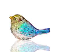 H&D HYALINE & DORA Figuras de Pájaros de Cristal Colorido Arte de Cristal Champán Pájaros de Cristal Figuras Coleccionables Arte Hecho a Mano Lindo Regalo de Animal