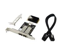 H&D Hyaline&Dora Mini Pci-e to Dual Port Gigabit Ethernet Server Nic Network Card 1000M Mini PCIe SFP Fiber Network Card Intel 350AM2 Chipset