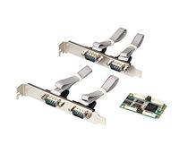 H&D Hyaline&Dora Mini PCI Express 4-Ports (RS232) db9 com Half Size Mini pcie Serial Port Industrial Controller Card