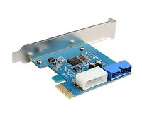 H&D Hyaline&Dora PCI-E Expansion Card External to Internal 19pin Header PCIe Card 4pin IDE Power Connector NEC720200 Chip