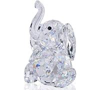 H&D HYALINE & DORA Pisapapeles de Mesa de Adorno de Cristal de colección de estatuillas de Animales de Elefante de Cristal Tallado